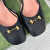 Metal Buckle Designer Shoes Luxury Slingback Classic High Heeled Sandals Party 100% Leather Women Dance Shoe Designer Sexy Heels Suede Lady Thick Heel Woman Shoes