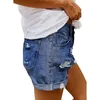 Kvinnor shorts mode kvinnor sommar hög midja denim jeans sexig rippad hål kort 2023 push up casual smal