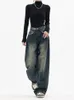 Cintura alta mulheres jeans harajuku vintage bf estilo streetwear allmatch solto moda femme perna larga denim calças 231229