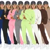 Pantalon de deux pièces pour femmes Automne Hiver Femmes Survêtement Costume 2 pièces Ensembles Sweats à capuche Sweat-shirt et Jogger Costumes Femme Casual Lady Sportswear