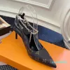 Chaussures habillées pointues à enfiler pour femmes, escarpins de luxe à talons hauts, de styliste, 2023