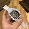 Män BBR Factory Richasmille Luxury Top Quality Wristwatch Mechanical Watch Designer Wine Barrel RM5003 Series Multifunktionell automatisk kolfiberband SW SW