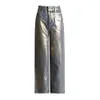 Design Jeans Street Trendy Hot Stamping Retro With High Leg Waisted Straight Leg For Women's Winter New Trend Wide Pants