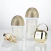 Miyocar Rose Gold Luxuriöses individuelles Baby-Schnuller- und Babyflaschen-Set mit Namen für Jungen und Mädchen im Alter von 0 bis 6 Monaten, Babyparty 231229