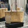 Borsa shopping in pelle scamosciata Borsa tote Borsa firmata Borsa a tracolla di grande capacità in lana di agnello Pochette da viaggio con cerniera rimovibile in vera pelle di alta qualità Portafogli