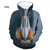 Men's Hoodies 2024 Fun Mushroom Pattern Men Ladies 3D Hoodie Snail Print Casual Fashion Pullover