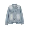 Vestes pour femmes Design Sense veste en jean rétro printemps et automne Version coréenne bouton diagonale irrégulier haut décontracté en vrac