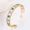 Dance Monkey Cuff Bracelet for Women Quality Cubic Zirconia Colorful Flower Bangles Luxury Famous Jewelry Female Gift Pulsera 22031993