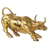 Mässing Bull Wall Street Cattle Sculpture Copper Cow Statue Mascot Ornament Office Decoration Exquisite Crafts Business Gift 231228