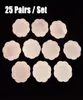 25pairs Bag Flower Adhesive Nipple Covers Pads Body Breasts Stickers Disponibla mjölkpasta Anti tömde bröstpasta Bra7891317