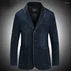 Vestes pour hommes 2023 Printemps Casual Coton Denim Costume Veste Hommes Classique Mode Slim Lavé Rétro Bleu Jeans Blazer Manteau Mâle Marque Vêtements