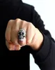 Cluster Rings Personality Punk Skull 316L Stainless Steel Men039s Gothic Biker Ring Motorcycle Band Party Fashion Jewellery Acc7669500