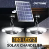 8800mAh 360 LED Solar Pendant Lights Outdoor Hanging Shed Light Double Head Motion Sensor Balcony Yard Corridor Solar Lamp