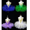 Farben professionelles Ballett-Tutu-Kleid Mädchen Tanzkostüm Kind Performance Ballerinas Kinder Karneval Jazz 231228