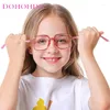 Солнцезащитные очки 2024, детские синие легкие очки в квадратной оправе, детские прозрачные компьютерные очки, оправы по рецепту для мальчиков и девочек