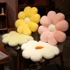 Stuffed Rabbit Fur Flower Cushion Girly Room Decor Sunflower Pillow Bay Window Pink Setting for Kids Bedroom Seat 231229