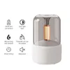 Bougie lampe arôme diffuseur humidificateur d'air électrique aromathérapie diffuseur 120ML flamme humidificateur USB bureau veilleuse 231228