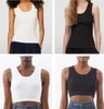 Femme Tanks Camis Vêtements Anagram-brodé coton-mélange débardeur Designer T-shirts Yoga Costume tricoté Fitness Soutien-gorge de sport Mini Femme recadrée dames Tees Tops 211