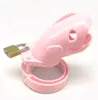 Plastic Male Chastity Device Whale Cock Cage With 5 Size Rings Brass Lock Number Tags Sex Toys Penis Ring Man sex Products3535942