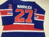 Vintage personnalisé # 27 FRANK MAHOVLICH Toronto Toros 1974 WHA CCM Maillot de hockey bleu cousu n'importe quel numéro de nom S-5XL