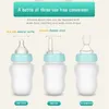 3 en 1 biberon en silicone souple eau pour bébé / lait / biberon de riz tasse d'alimentation pour bébé avec paille bébé distributeur de médicaments sans BPA 180ML 231229