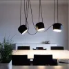 Moda criativa moderna diy lâmpada de mira iluminação interior capa acrílica branco preto ferro sombra pingente luz café lâmpada suspensão luminária ll