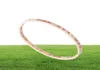 Armbandsarmband Designer Jewerly Women Hollowedout Roman Number Bangle Rose Gold Armband för par med öppningar3448172