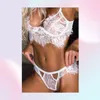 Nxy Ropa interior sexy para mujer Conjunto de lencería erótica de encaje Tallas grandes Lingere Sexy Blanco Negro Langerie Babydoll Ropa interior para mujer Bikini Pan4173027