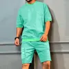 Survêtements pour hommes 2023 Été Outillage Sport Costume Multi-Sac Pantalon à cinq points Tendance Casual Short à manches courtes Personnalité Hommes