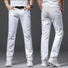 Pour quatre saisons confortable denim blanc hommes jeans mode décontracté style classique pantalon mince marque masculine pantalon extensible avancé 2312129