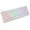 Clavier mécanique Portable SK61 Gk61 60%, commutateurs optiques Gateron, rétro-éclairé, jeu filaire échangeable pour PC 231228