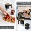 Luxury Ceramic Bubble Tea Cup Vintage Large Thermal Coffee Mug Breakfast Cups Beer Tableware Wooden Handle Personalized Gifts 231228