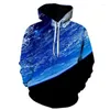 Erkek Hoodies Sweater Bahar Doğal Mor Yeşil Hoodie 3D Baskı Moda Açık Ağaç Sweatshirt Külot