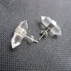 Boucles d'oreilles pendantes en argent Sterling massif, bijoux en Quartz clair naturel, noix, 2paris/lot