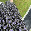 Skirts Purple Floral Long Skirt Chiffon A-Line High Waist Casual Elegant Beach Summer Mujer Faldas