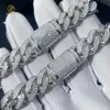 Fabriek Prijs 6mm 8mm 10mm 12mm Breedte Iced Out Hip Hop Sieraden Moissanite 925 Cubaanse link Chain Armband