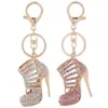 Crystal High Heels Shoes Key Chains Rings Shoe Pendant Car Bag Keyrings For Women Girl Keychains Gift3921327