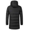 Heated Jackets Coat Winter Outdoor Mens Women Vest Coat USB Electric Battery Long Sleeves Heating Hooded Jackets Warm Winter 231228