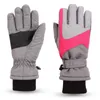 Gants de neige coupe-vent imperméables Sports de ski en plein air Enfants Mitaines d'hiver Gants épais et chauds en patchwork Adolescents pour 7-16T 231229