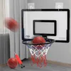 Indoor Children Safety Funny Game Kids Mini Home Exercise Basketball Hoop Set Wall Frame Stand Lifting Basket Hanging Backboard 231229