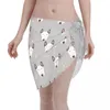 Maillots de bain pour femmes Sexy Femmes Bull Terriers Polyester Kaftan Sarong Maillot De Bain Bikini Cover-Up Jupe Courte