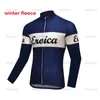 Vestes de course Italie Team Retro Cycling Jersey Hommes Manches longues Hiver Polaire Vélo Pas de vêtements de vélo