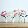 Flores decorativas artificial estilo chinês buquê de seda rosa vaso para decoração de casa jardim casamento plantas falsas guirlanda de natal