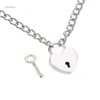 Pendentif Colliers Y2K Heart Lock Collier Chaîne Acrylique Clavicule Collier