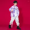 Scene Wear Kids Show Kpop Outfits Hip Hop Clothing Tie Dye Print Shirt White Streetwear Cargo Harem Pants For Girl Boy Jazz Dance Costume