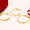 Mxgxfam cloche Bracelets et Bracelets pour garçons filles bébé cadeaux ajustés bijoux de mode 24 k couleur or pur Q07192523