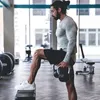 Camisa de manga longa de algodão masculina casual magro camiseta ginásio fitness musculação treino camisetas masculino crossfit run roupas de treinamento 231228