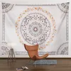 Tapisserier Mandala Tapestry Wall Hanging Boho Hippie Room Decor Sun and Moon Witchcraft Aesthetic Bedroom Decoration Home