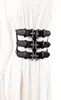 Gürtel Retro Taille Dekor Harness Gürtel Mode Körper Kette Schwarz Goth Einstellbare Schmuck für Frauen und Mädchen8386280