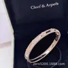 Projektantka luksusowa bransoletka z grupy Van Clover z błyszczącymi kryształami i diamentami ostateczny symbol miłości i ochrony Idealny prezent dla kobiet dziewcząt Bej0